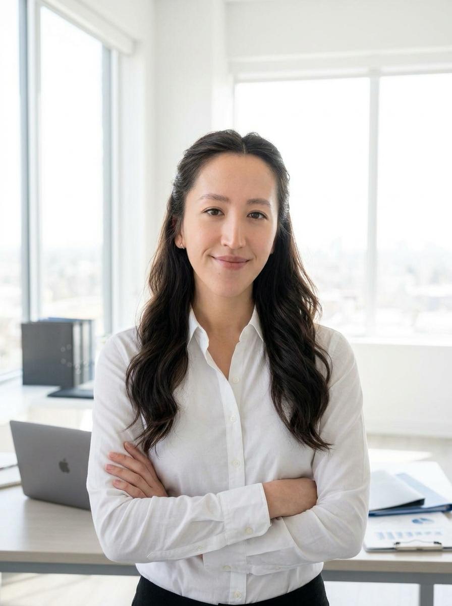 Portrait of Kamila Mamutova, Financial Analyst